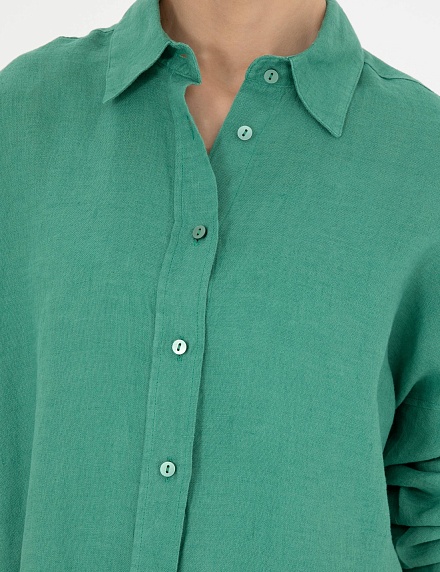 Рубашка из смеси льна и хлопка оверсайз - G022SZ0040KETO Сорочка жен. (VR054, 36)