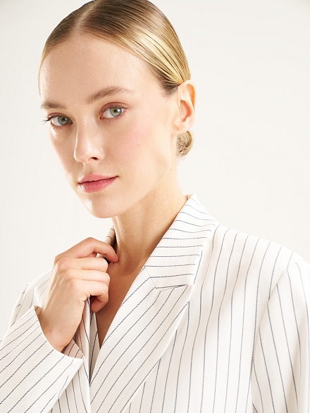 Пиджак двубортный с добавлением льна - G022SZ0020ROPELA_C Пиджак жен. (VR019, 44)