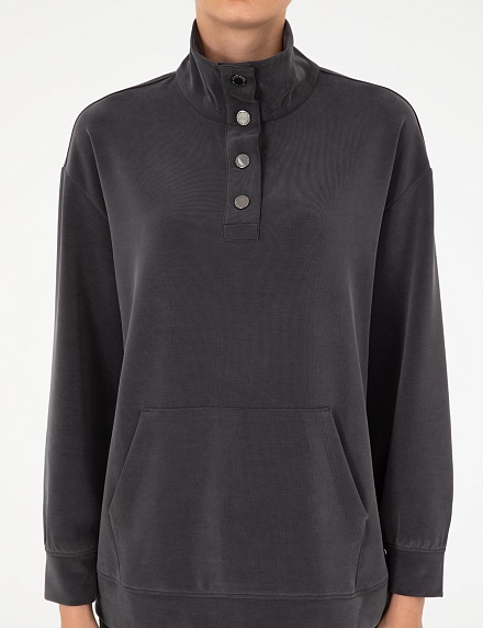 Толстовка с воротником на кнопках - G022SZ0820ALESSA_S Толстовка жен. (VR006, XS)