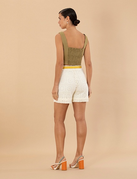 Шорты из ажурного трикотажа - G022SZ0OS0RANE-S Брюки спорт. жен. (VR019, S)