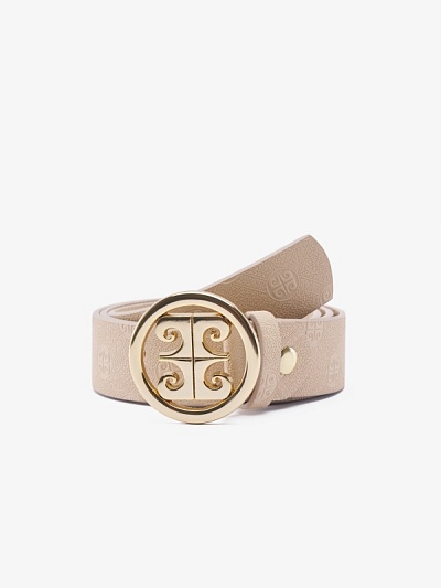 Ремень из экокожи с логотипом - A022SZ016KLSIY24_K100 Ремень жен. (VR052, 110)