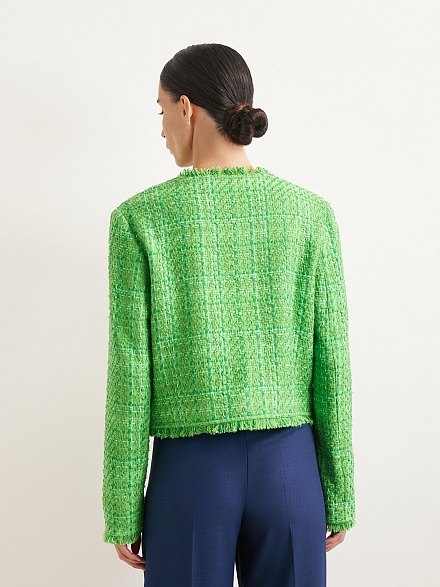 Пиджак твидовый укороченный - G022SZ0020C-SANTORI-R Пиджак жен. (VR055, 40)