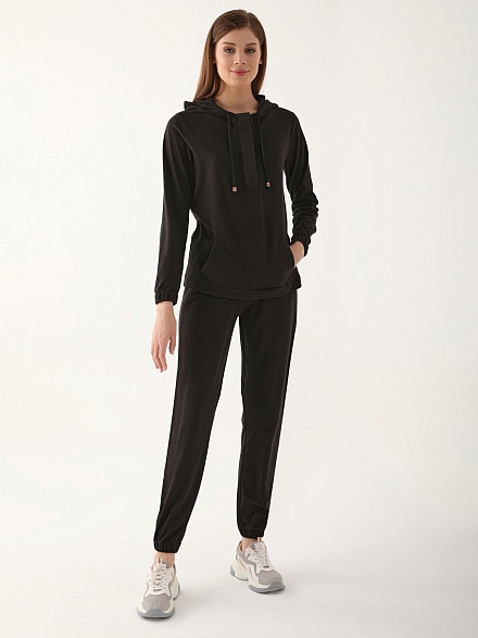 Домашний костюм со штанами и кофтой с капюшоном - G022SZ0HFTKMPC8747_S Костюм дом. жен. Бельевое изделие (VR046, M)
