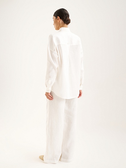 Брюки льняные на кулиске - G022SZ0780MUSO_P Брюки жен. (VR013, 32)