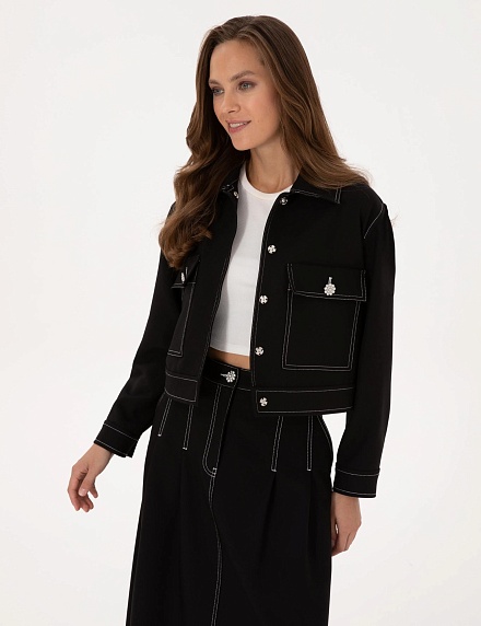 Куртка-пиджак с отложным воротником - G022SZ0020C_TEKU_R Пиджак жен. (VR046, 34)