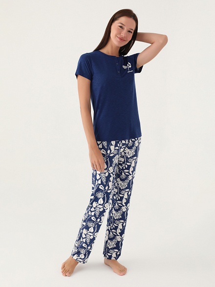 Пижама со штанами и футболкой - G022SZ0HFP028810_IY24 Костюм дом. жен. Бельевое изделие (VR033, XL)