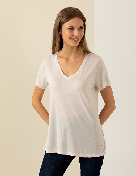 Футболка с V-образным вырезом - G022SZ0110GIOSETTA Футболка жен. (VR019, XL)