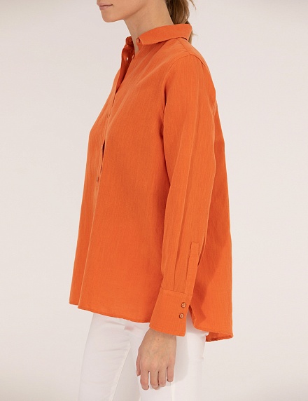 Рубашка из смеси льна и хлопка оверсайз - G022SZ0040KETO Сорочка жен. (VR222, 36)