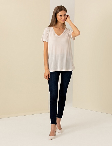 Футболка с V-образным вырезом - G022SZ0110GIOSETTA Футболка жен. (VR019, XL)