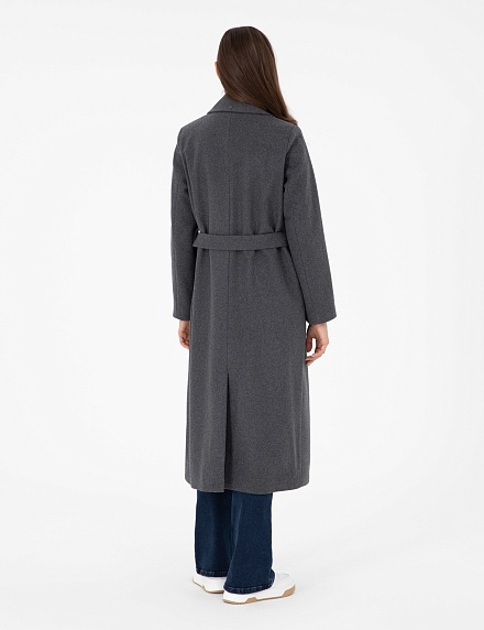 Пальто на запах с добавлением шерсти прямое - G022SZ0KS0JETLA Куртка жен. (VR006, 38)