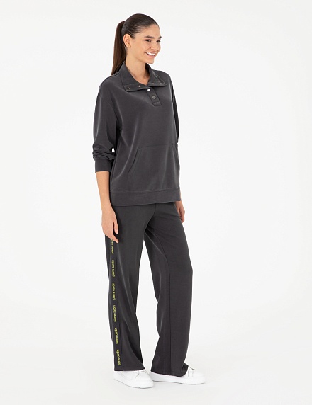 Толстовка с воротником на кнопках - G022SZ0820ALESSA_S Толстовка жен. (VR006, XS)