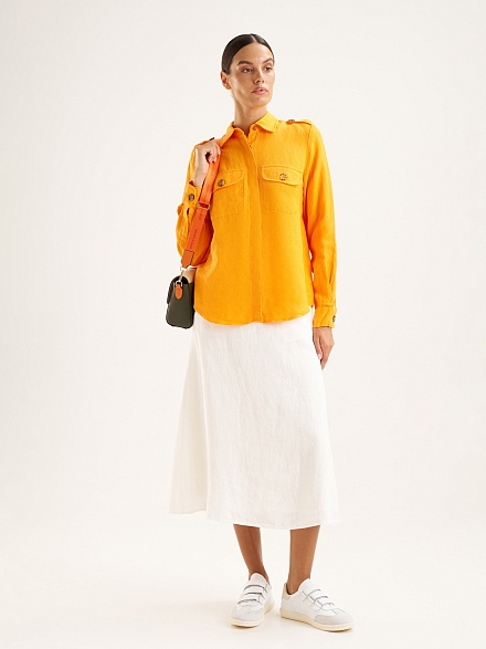 Рубашка льняная прямого кроя - G022SZ0040PEDUS_G Сорочка жен. (VR051, 36)