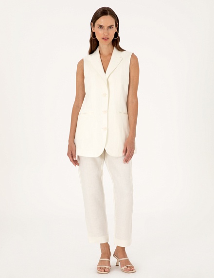 Брюки льняные укороченные - G022SZ0030LATOM_P Брюки жен. (VR019, 36)