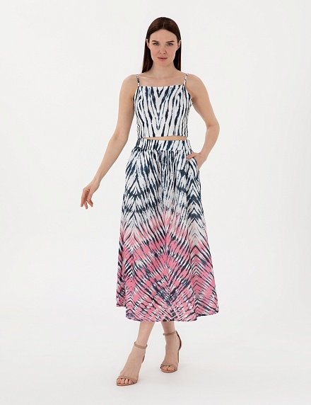 Юбка миди с принтом - 