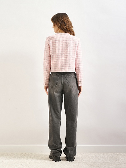 Пиджак твидовый укороченный - G022SZ0020C-CROSSE-R Пиджак жен. (VR041, 32)