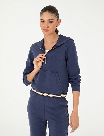Худи со молнией на воротнике - G022SZ0820ROV_S Толстовка жен. (VR033, XS)